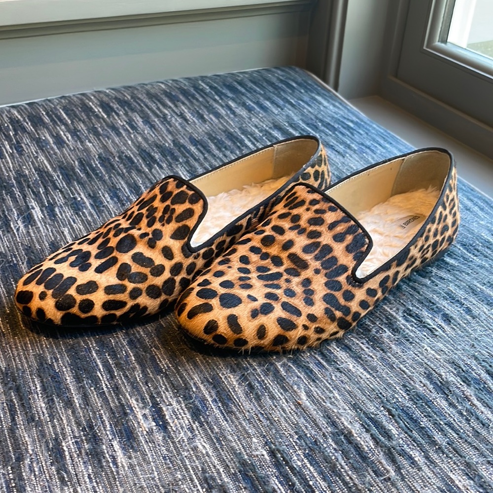 Birdies Cheetah Calf Hair Starling Loafers